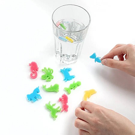 DE CAPSULE MAGICE CU ANIMALE MARINE CARE CRESC IN APA 12/SET KIDEA TKAF12KA [2]