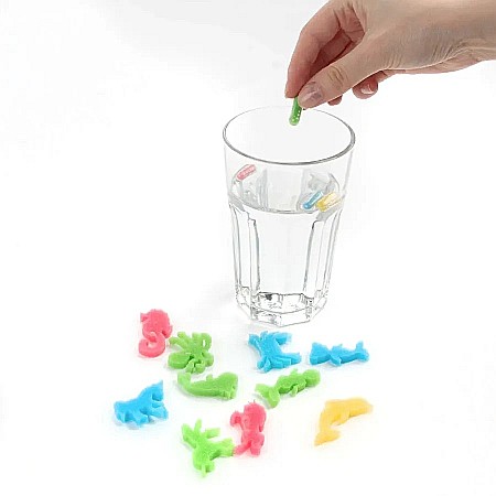 DE CAPSULE MAGICE CU ANIMALE MARINE CARE CRESC IN APA 12/SET KIDEA TKAF12KA [3]