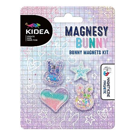 MIJLOACE DE PREZENTARE - DE MAGNETI CU SCLIPICI BUNNY 4/SET KIDEA MLB4KA
