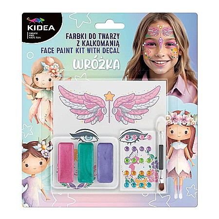 HOBBY - DE SET PICTURA PE FATA CU 3 CULORI, STICKERE SI DIAMANTE ZANA KIDEA FDTDKWKA