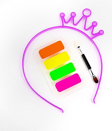 DE SET PICTURA PE FATA UV GLOW 4 CULORI/SET + APLICATOR KIDEA FDTUVOSKA [2]