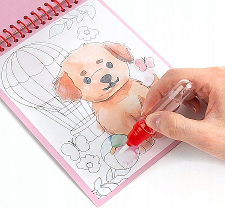 DE CARTE DE COLORAT CU MARKER MAGIC PENTRU DESEN IN APA CAINI KIDEA MWKWLKA [4]