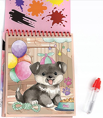 DE CARTE DE COLORAT CU MARKER MAGIC PENTRU DESEN IN APA CAINI KIDEA MWKWLKA [5]