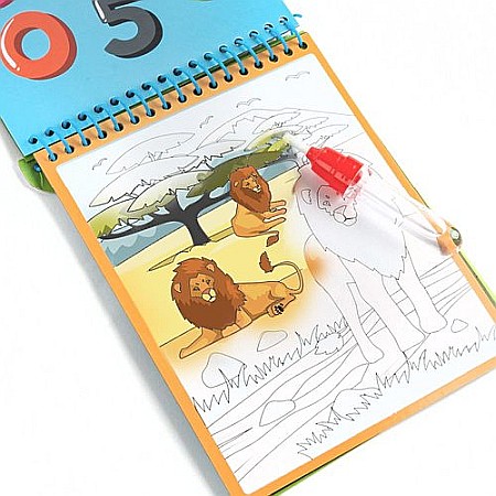 DE CARTE DE COLORAT CU MARKER MAGIC PENTRU DESEN IN APA SAFARI KIDEA MWKWMKA [2]