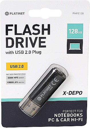 TEC FLASH USB 2.0 PLATINET 128GB NEGRU [0]
