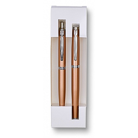 AS SET STILOU + PIX ZENITH ELEGANCE METALIC AUR ROZ IN CUTIE CADOU 7600204 [1]
