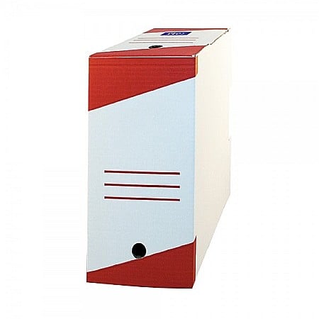 ORGANIZARE SI ARHIVARE - RT CUTIE ARHIVARE ALB/ROSU 33*25*16 CM AB07116B