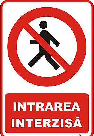MIJLOACE DE PREZENTARE - TEM INDICATOR PROTECTIE-INTRAREA INTERZISA 803140