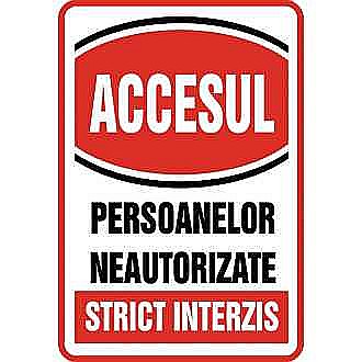 Indicatoare Securitate - TEM INDICATOR PROTECTIE-ACCES STRICT INTERZIS 803199