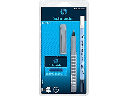 RECHIZITE SCOLARE - SCR SET SCHNEIDER EASY ROLLER GRI cu PIC si 6 PATROANE 4678