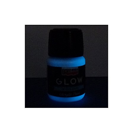 CA CULORI ACRILICE FOSFORESCENTE ALBASTRU DESCHIS 30ML PENTART 16486 [2]