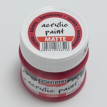 Culori Acrilice Mate - CA ACRIL PENTART MAT 50ML CARMIN 6516/1223