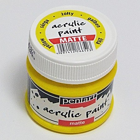 Culori Acrilice Mate - CA ACRIL PENTART MAT 50ML GALBEN PENTART 6523/1153