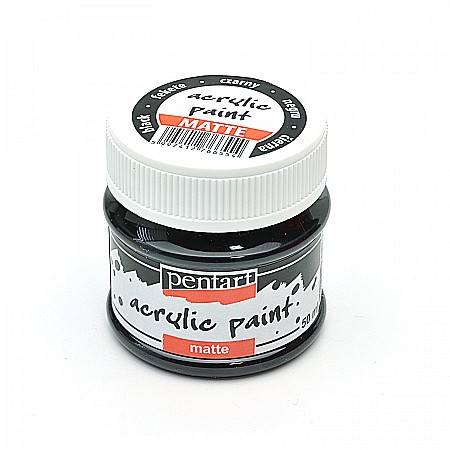 Culori Acrilice Mate - CA VOPSEA ACRILICA PENTART 50ML MAT NEGRU  6554/1119