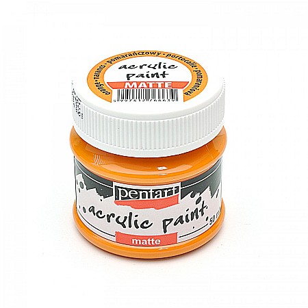 Culori Acrilice Mate - CA VOPSEA ACRILICA PENTART 50ML MAT ORANGE 6639/1226
