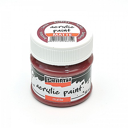 Culori Acrilice Mate - CA VOPSEA ACRILICA PENTART 50ML MAT BORDO 6752