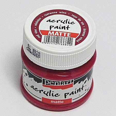 Culori Acrilice Mate - CA ACRIL PENTART 50ML MAT RED WINE 6820/1897