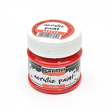 Culori Acrilice Mate - CA ACRIL PENTART 50ML MAT ROSU 7643/13117