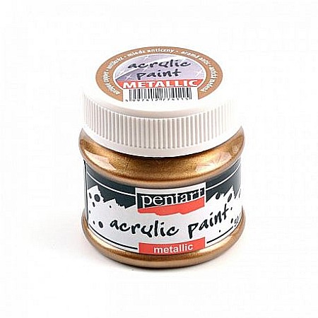 Culori Acrilice Metalizate - CA VOPSEA ACRILICA METALIZATA PENTART 50ML ARAMA ANTIC 3496