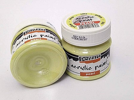 Culori Acrilice Perlate - CA VOPSEA ACRILICA PENTART 50ML PEARL GALBEN 74368