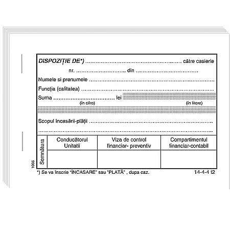 Formulare tipizate - ADA DISPOZITIE PLATA CASIERIE A6