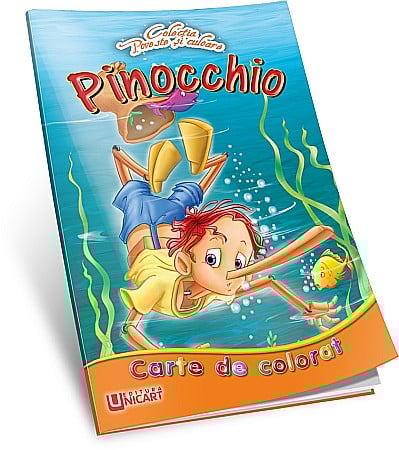 Carti de Colorat - UP CARTE COLORAT SI POVESTE A4 PINOCHIO