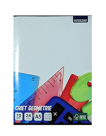 Caiete scolare - CAIET A5 CLASA 0 GEOMETRIE, VELIN SI PATRATELE 8*8CM 24000188/24000110