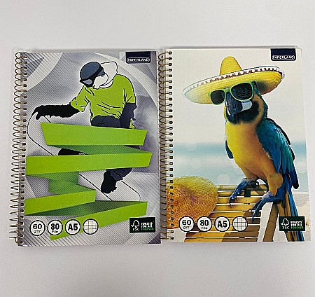 Caiete scolare - PA CAIET A5 80F PATRATELE SPIRA 60G 24000155