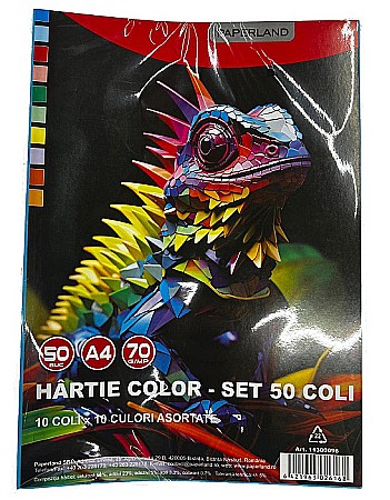 RECHIZITE SCOLARE - PA HARTIE COLOR A4 10 CULORI 50/SET 11300096