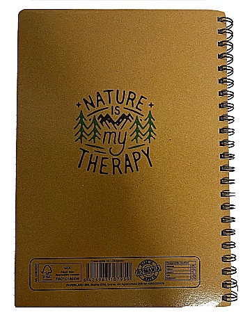 PA CAIET A4 96F 70G COPERTA CARTON NATUR SPIRA LINII 24800053 [1]