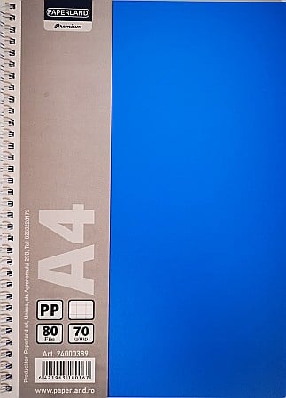 Caiete scolare - PA CAIET A4 80F PATRATELE SPIRA PP 24000389
