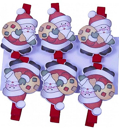 Diverse Articole de Craciun - LEG ACCESORII LEMN XMAS CLEME+MOS CRACIUN C3039