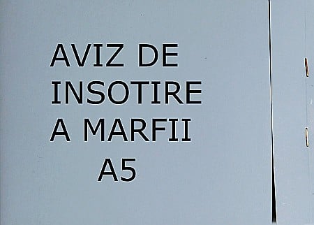 GOL AVIZ INSOTIRE A5 3 EXEMPLARE, AUTOCOPIATIV