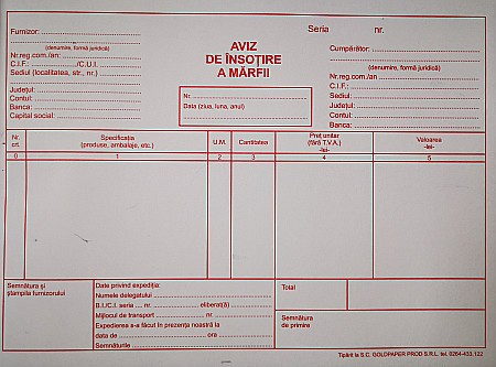 GOL AVIZ INSOTIRE A5 3 EXEMPLARE, AUTOCOPIATIV [2]