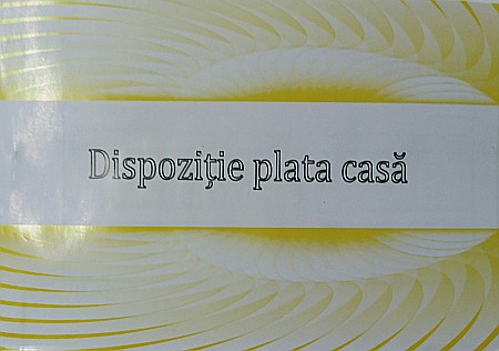 HARTIE PRODUSE DIN HARTIE - GOL DISPOZITIE PLATA CASA A6 TP000039