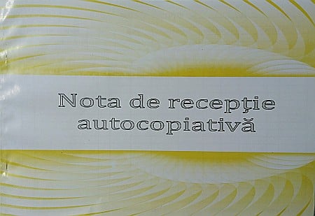 HARTIE PRODUSE DIN HARTIE - GOL NOTA RECEPTIE AUTOCOPIATIVA MODEL VECHI