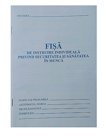 Formulare tipizate - GOL FISA INDIVIDUALA PROTECTIA MUNCII A5