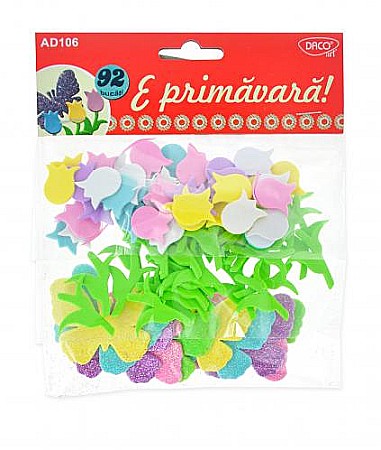 Figurine/ litere/ forme Moosgummi - ADA MOOSGUMMI DACO E PRIMAVARA 92/SET ADEZIV AD106