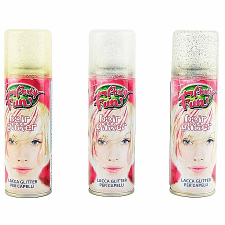 Machiaj, Tatuaje, Masti bal - ROB FIXATIV SPRAY PARTY GLITTER PENTRU PAR 125ML CULORI ASORTATE 32302