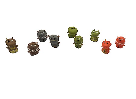 ROB JUCARII PENTRU DEGETE 4CM MONSTRII, 1 BUCATA, DIVERSE MODELE 49511 [1]