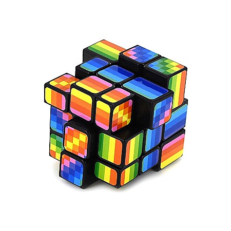 Jucarii Educative - ROB CUB RUBIK 3*3*3 6CM RAINBOW 50860