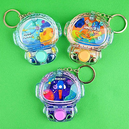 Breloc/ Inel chei, Eticheta bagaje - ROB BRELOC CHEI 14CM JOC CU APA SPATIU COSMIC 52005