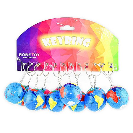 Breloc/ Inel chei, Eticheta bagaje - ROB BRELOC CHEI 4CM GLOB PAMANTESC 52054