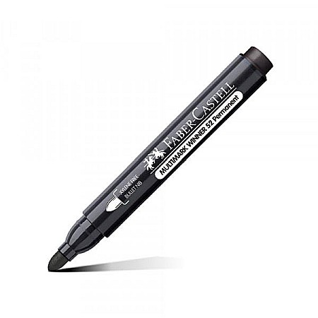 INSTRUMENTE DE SCRIS - LEC MARKER PERMANENT FABER-CASTELL NEGRU VARF ROTUNND FC453397