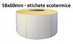 MARCARE SI ETICHETARE - ROM ROLA PRET 58*60 MM, TERMICA, 650 ETICHETE/ ROLA