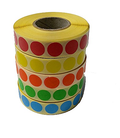 MARCARE SI ETICHETARE - ROM ROLA PRET BULINE MARI 17*17 MM, 2110 ETICHETE/ ROLA