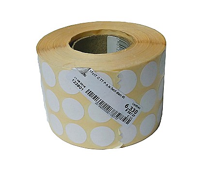 MARCARE SI ETICHETARE - ROM ROLA PRET BULINE 17*17 MM, 6330 ETICHETE/ ROLA