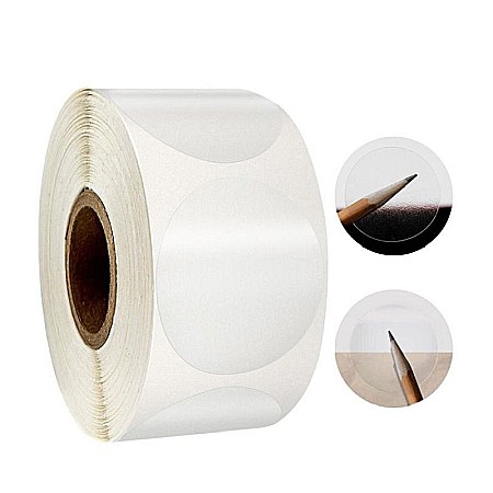 MARCARE SI ETICHETARE - ROM Etichete sigilare transparente adeziv permanent, 30*30 mm, 4600 etichete/ rola 410911