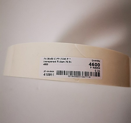 ROM Etichete sigilare transparente adeziv permanent, 30*30 mm, 4600 etichete/ rola 410911 [6]