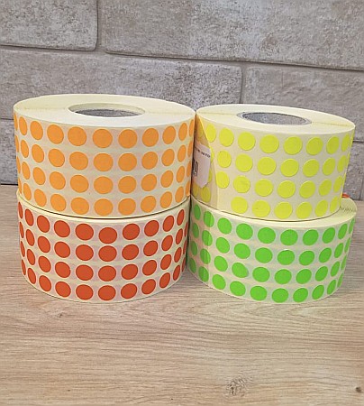 Role pret - ROM ROLA PRET BULINE MICI 10*10 MM 17320 ETICHETE/ ROLA COLOR